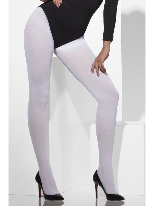 White Opaque Tights - 42739   - Fever Collection
