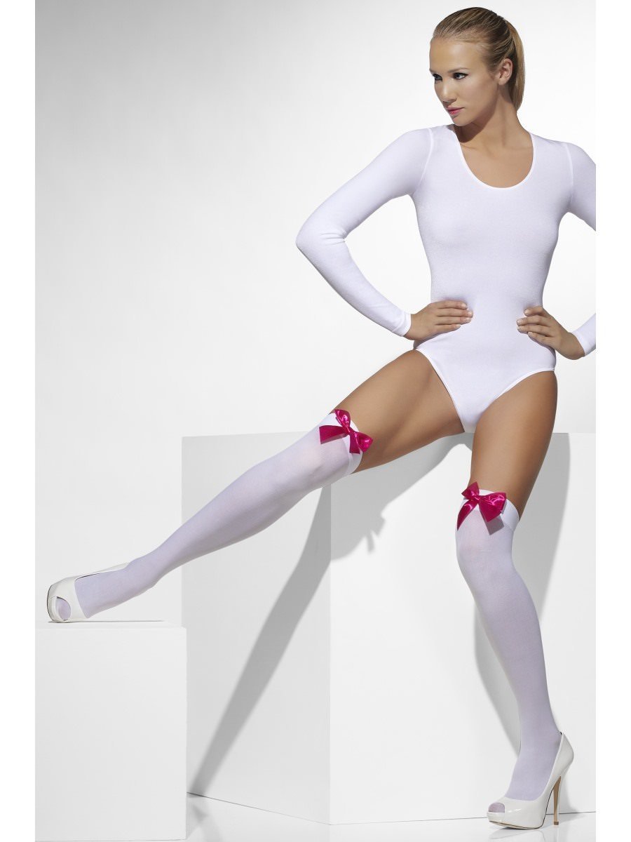 White Opaque Tights - 42739   - Fever Collection